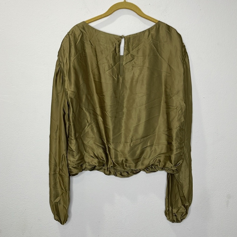 By Anthropologie Balloon-Sleeve Silky Blouse - Picture 7 of 7